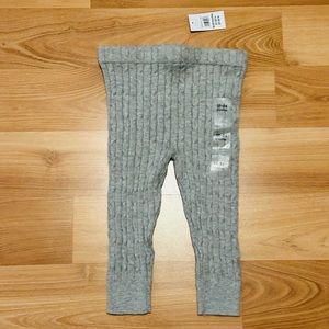 NWT GAP grey cable knit leggings | 18-24mo
